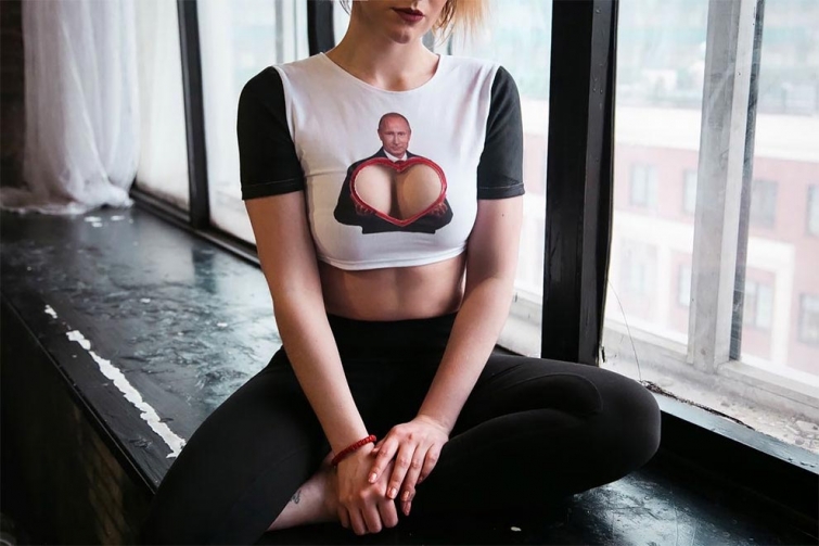 Путин и женская грудь, футболки с Путиным грудь, Project Set